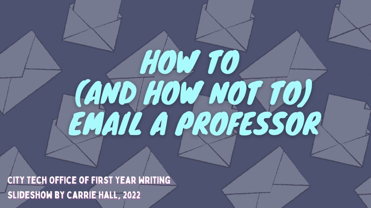 How to Email your Professor – Composition Skills
